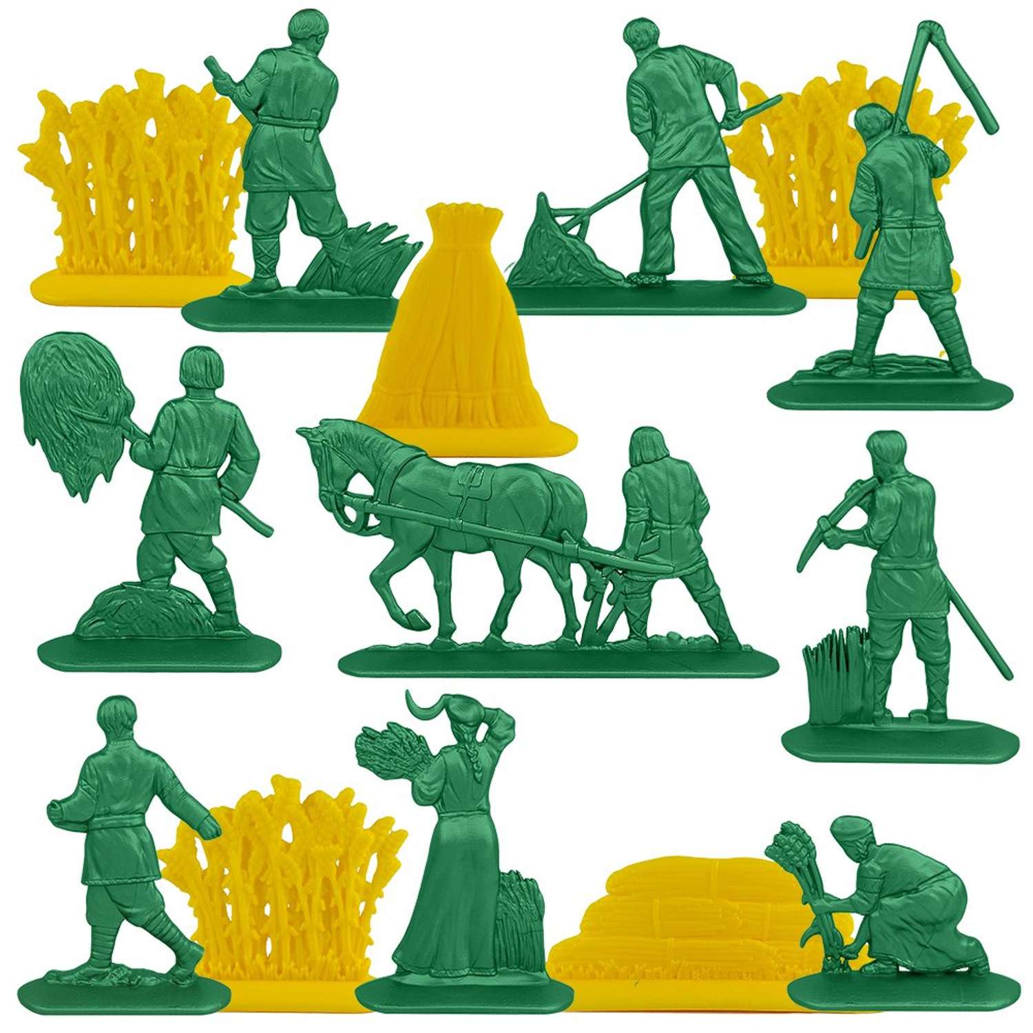 Набор фигурок Воины и Битвы Хлеб Всему Голова цвет цвет зеленый/желтый - фото 2
