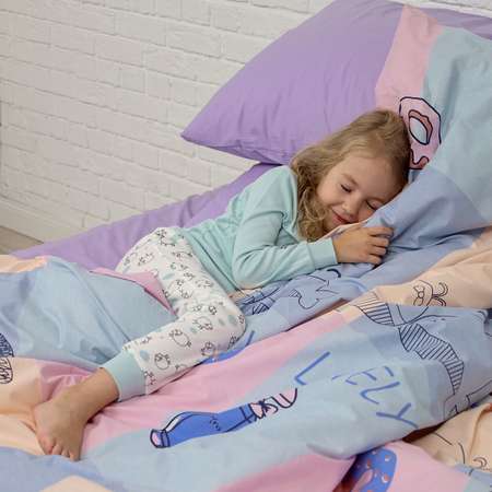 Комплект постельного белья BRAVO kids dreams Киты 1.5 спальный простыня на резинке 90х200