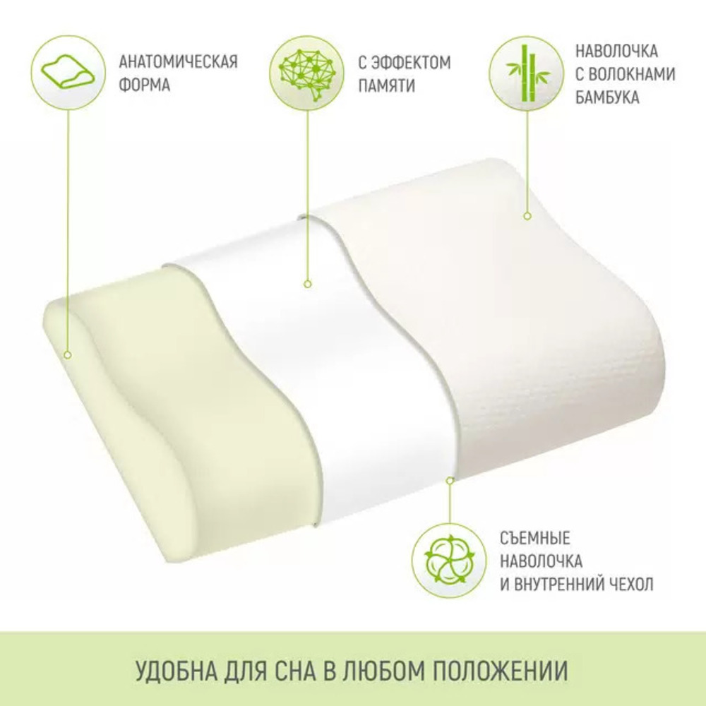 Ортопедическая подушка Goodsleep! с эффектом памяти под голову comfort - фото 3