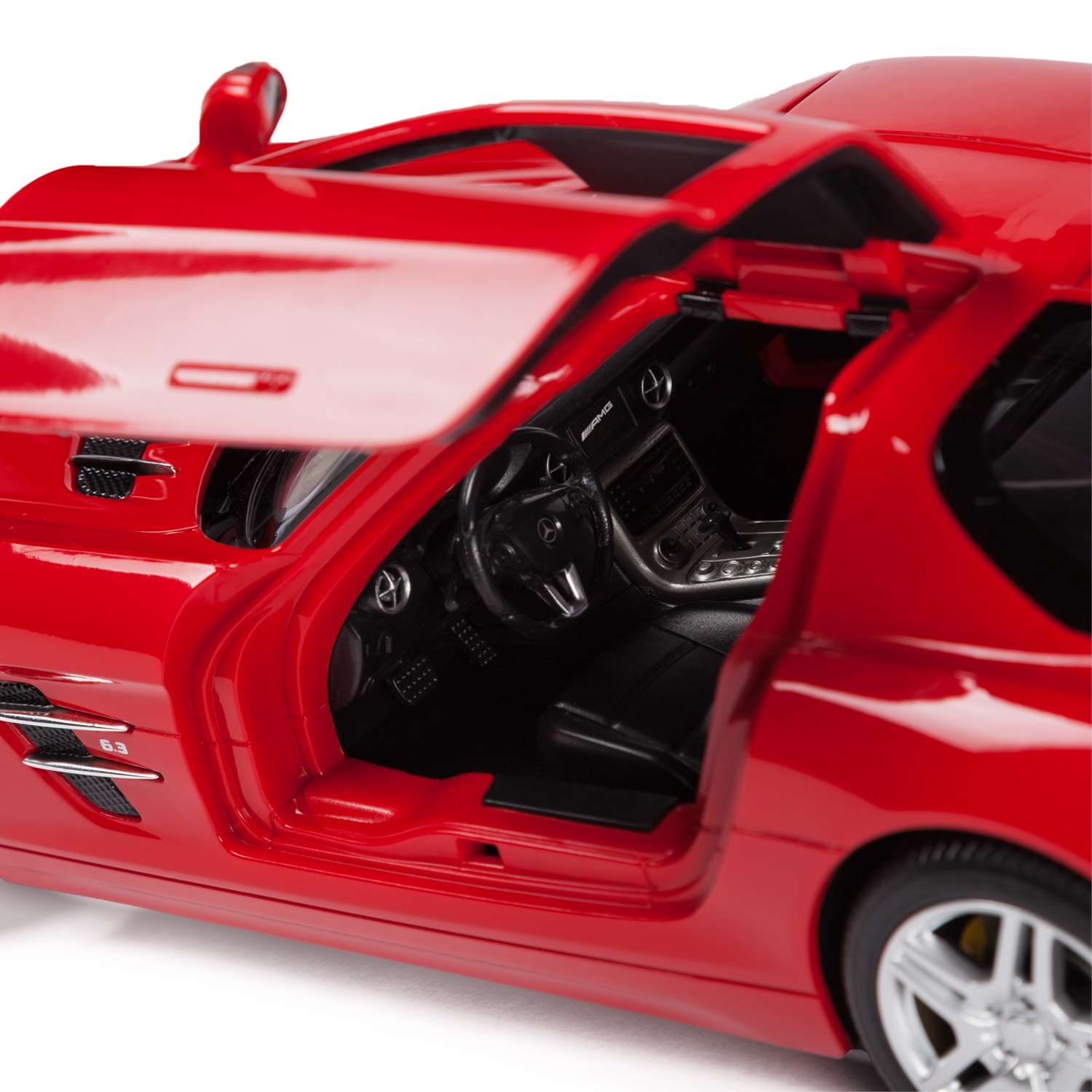 Машинка радиоуправляемая Rastar Mercedes-Benz SLS AMG 1:14 красная - фото 9