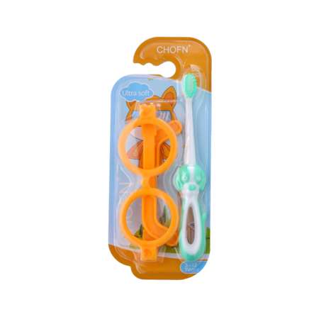 Зубная щётка Farres Детская с игрушкой Очки оранжевые