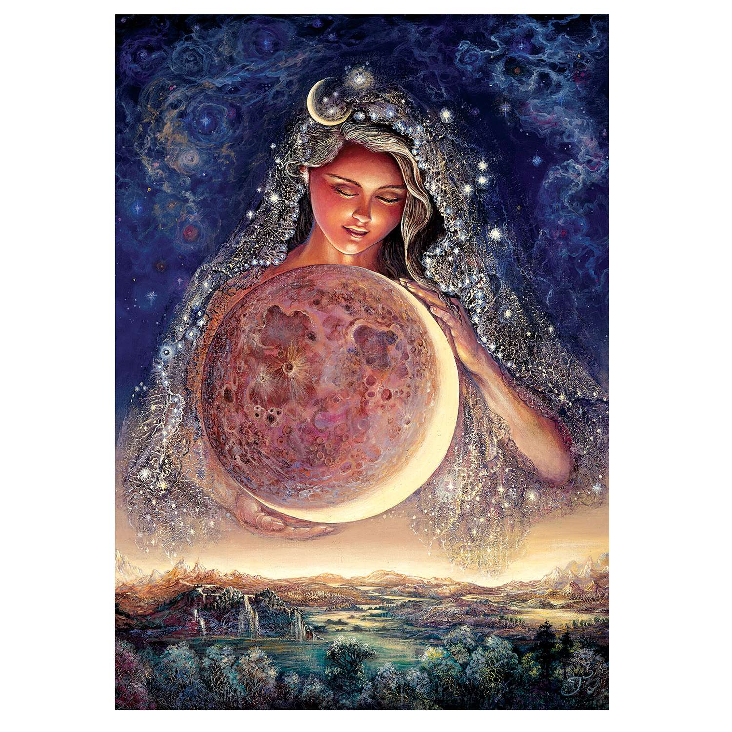 Пазл 1000 деталей ART PUZZLE с неоновым свечением Богиня Луны Josepnine Wall - фото 2