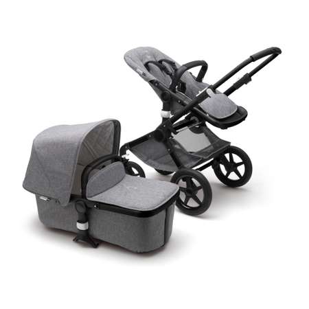 Коляска 2в1 Bugaboo Fox Classic Complete Black-Grey melange 239171AE01