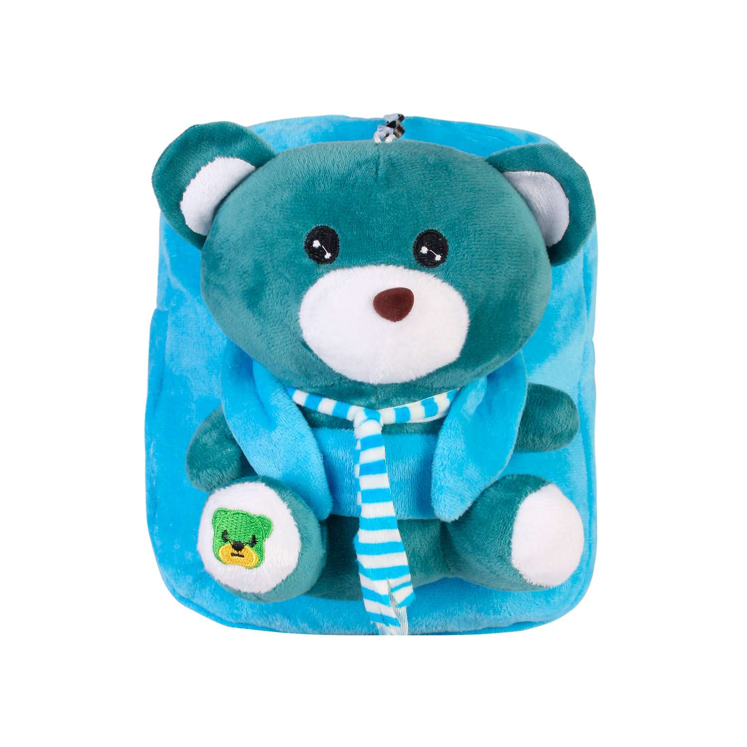 Рюкзак с игрушкой Little Mania голубой Мишка изумрудно-зелёный - фото 1