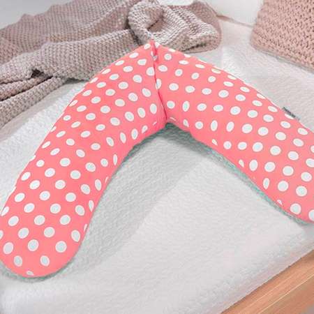 Подушка для беременных Theraline 190 см Кружки розовая