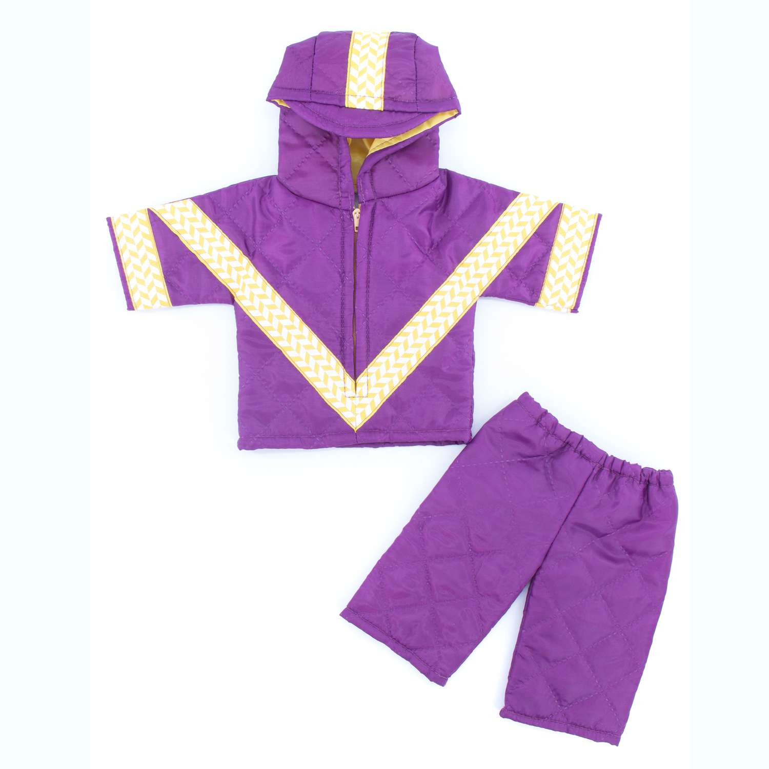 Комплект для пупса Модница 43-48 см куртка и брюки из синтепона 6112 фиолетовый 6112фиолетовый - фото 6