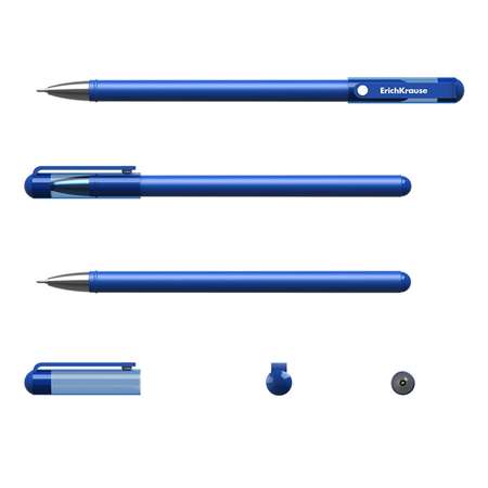 Ручка гелевая ErichKrause G-Soft цвет чернил синий в пакете 4 штуки