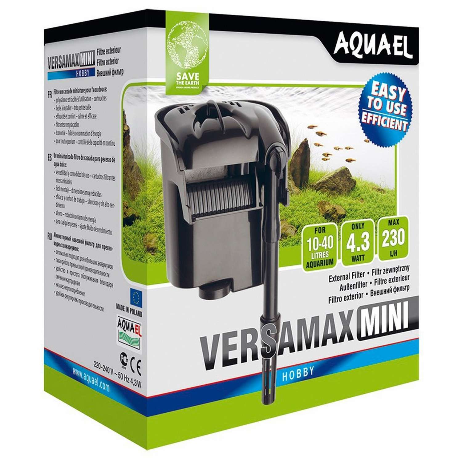 Фильтр для аквариумов AQUAEL Versamax mini внешний навесной 113175 - фото 2