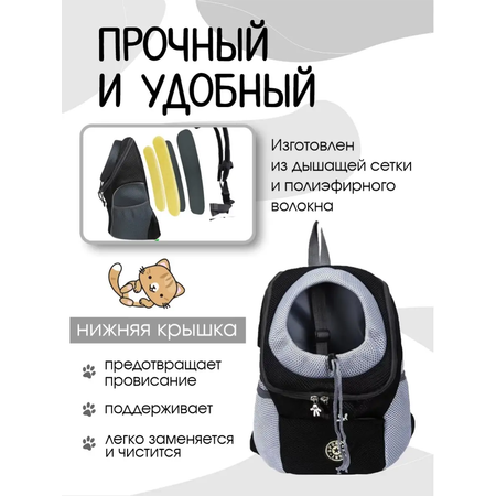 Рюкзак переноска SuperPets для собак, размер M