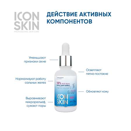 Пилинг ICON SKIN для проблемной кожи 18% 30 мл