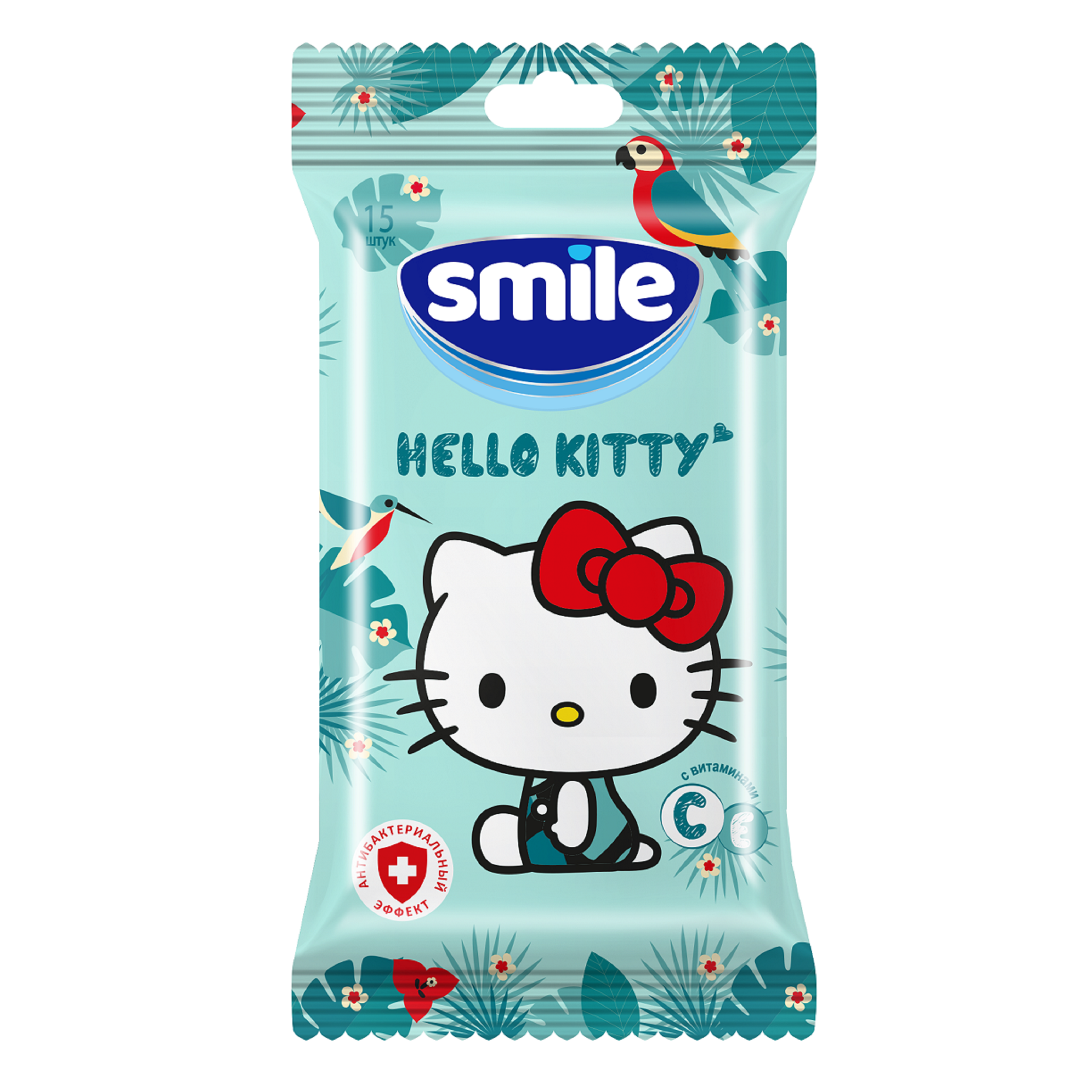 Салфетки влажные Smile W Hello Kitty 15шт в ассортименте - фото 4