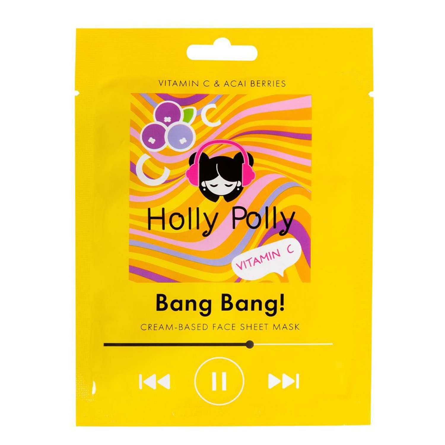Маска Holly Polly с Витамином С и Ягодами Асаи Bang Bang 22 г - фото 1