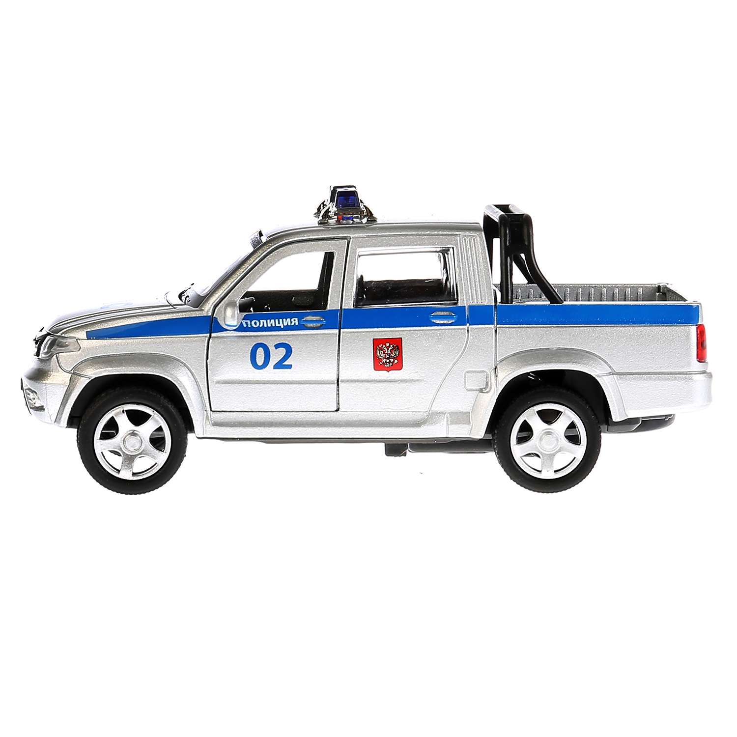 Машина Технопарк UAZ Pickup Полиция инерционная 259366 259366 - фото 4