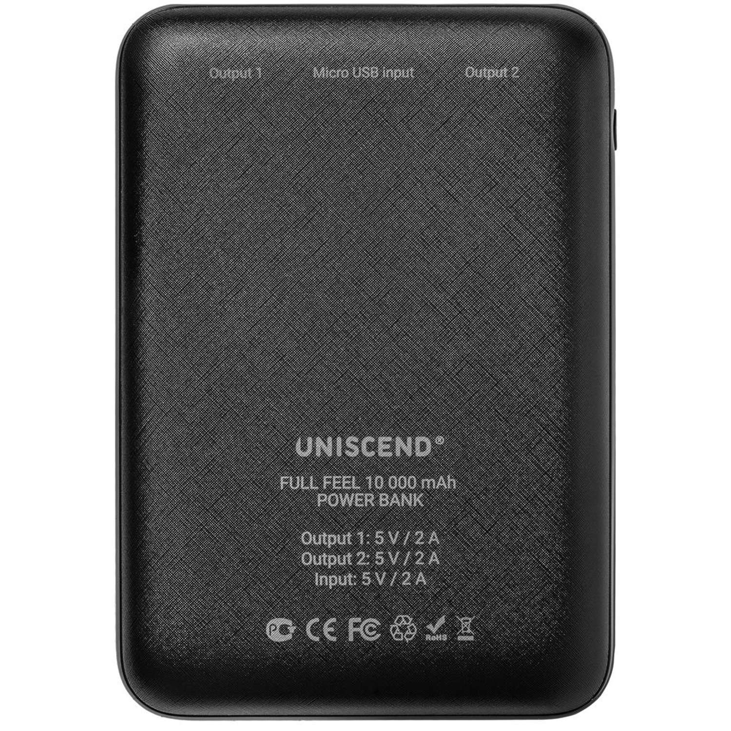 Внешний аккумулятор Uniscend Full Feel 10000 мАч черный - фото 3