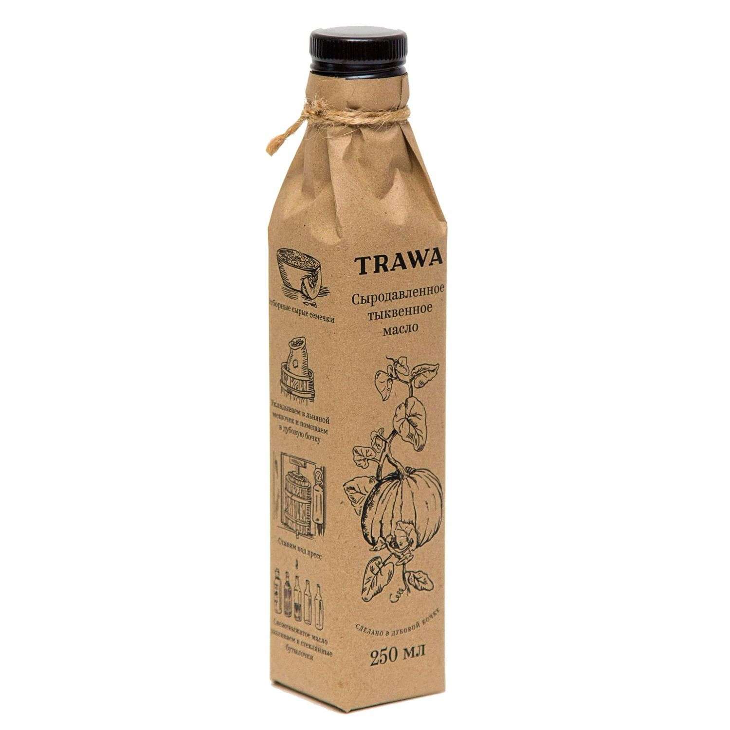 Масло TRAWA сыродавленное тыквенное 250мл - фото 2
