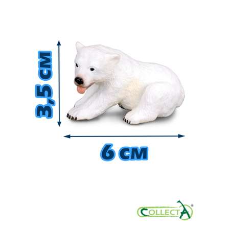 Фигурка животного Collecta Медвежонок полярного медведя сидящий