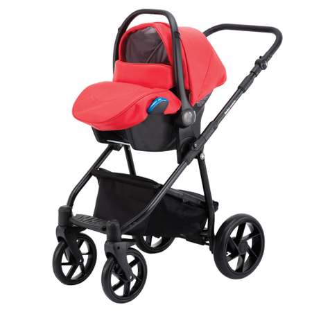 Коляска 3в1 BeBe-mobile Gusto Deluxe GU116 Красная кожа-Красная перфорированная кожа