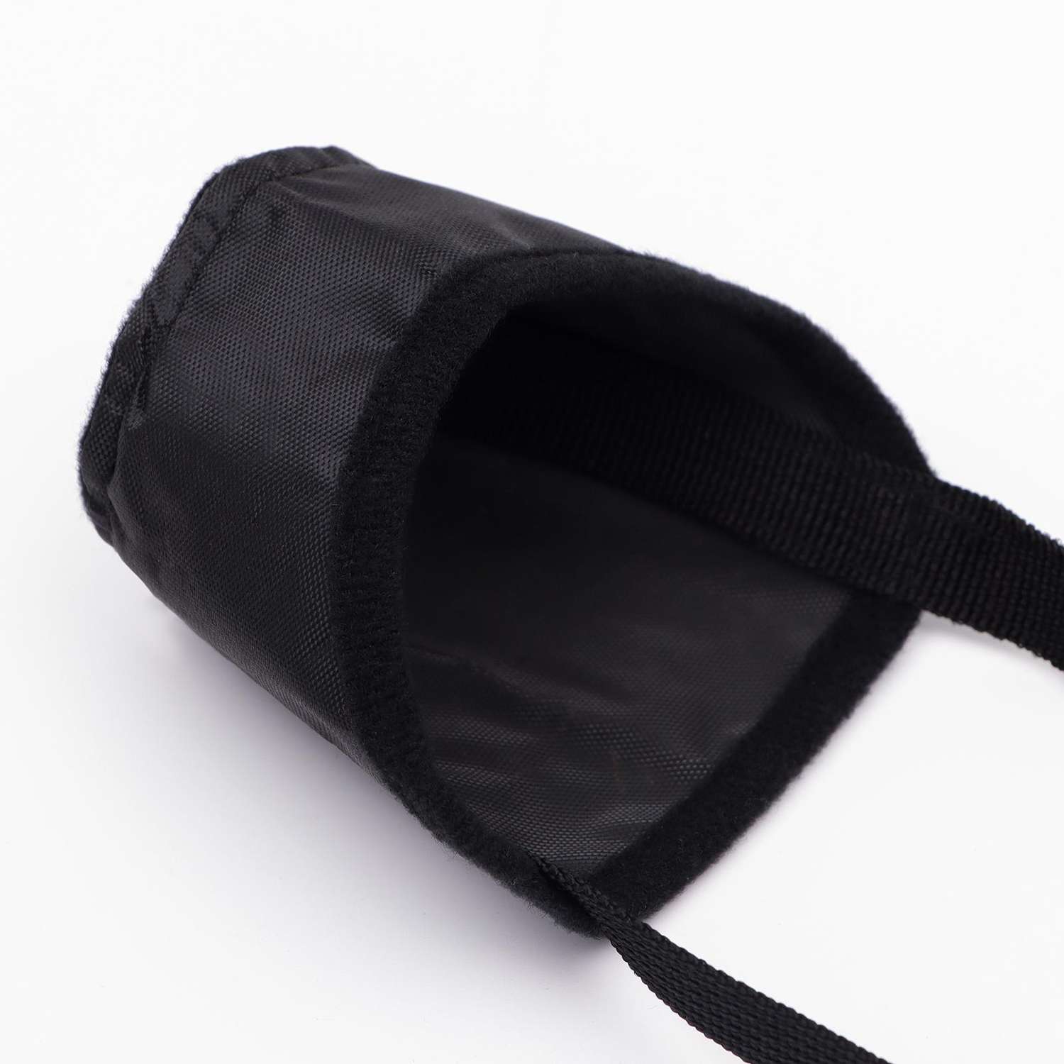 Намордник текстильный Пижон размер 3 длина по носу 4 см обхват морды 22 см чёрный - фото 7