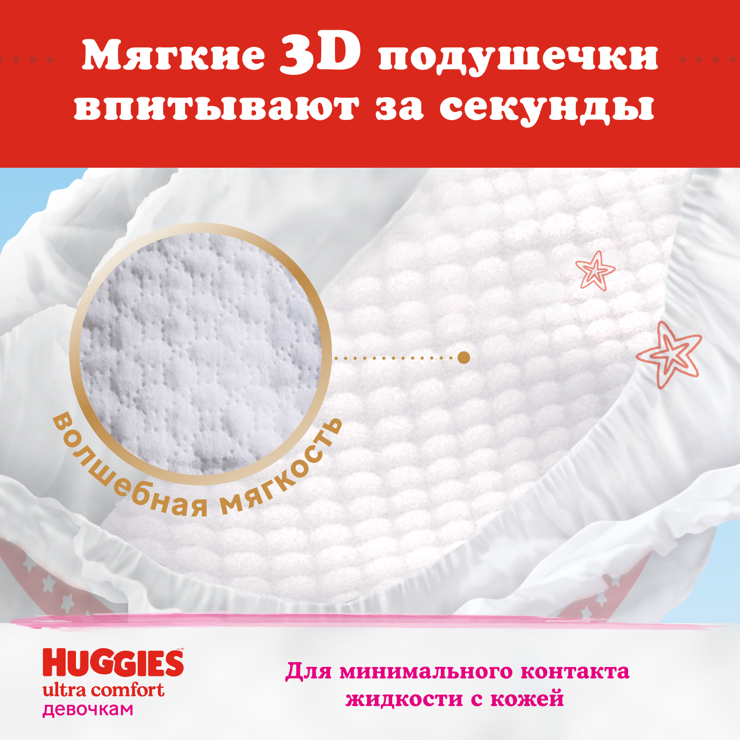 Подгузники Huggies Ultra Comfort для девочек 4 (8-14 кг) 80 шт. - фото 6