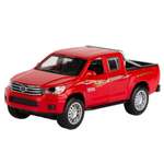 Машинка AUTOGRAND Toyota Hilux красная металлическая с инерционным механизмом 12 см