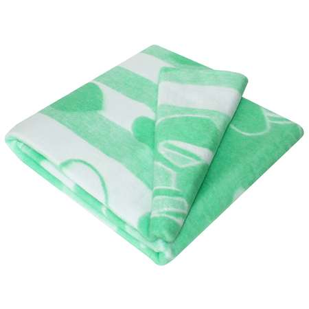 Одеяло байковое Ермошка Зайкин сон Зеленое 57-4 ЕТОЖ
