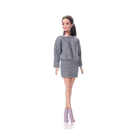 Одежда для кукол VIANA типа Барби 29 см Платье серое