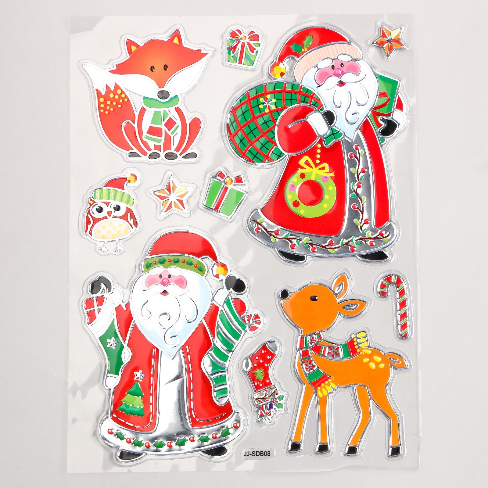 Наклейка Sima-Land пластик «Дед Мороз и лесные животные» 24х33 см - фото 1
