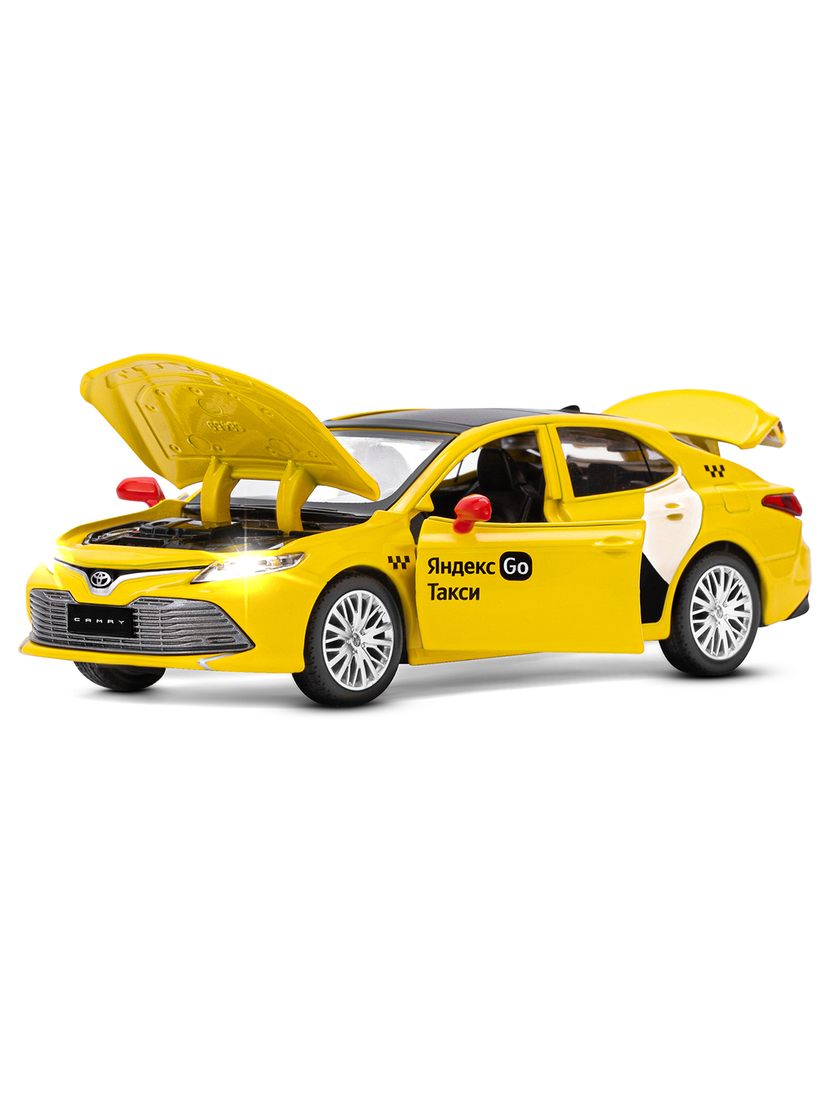 Машинка металлическая Яндекс GO Toyota Camry цвет желтый Озвучено Алисой JB1251482 - фото 11