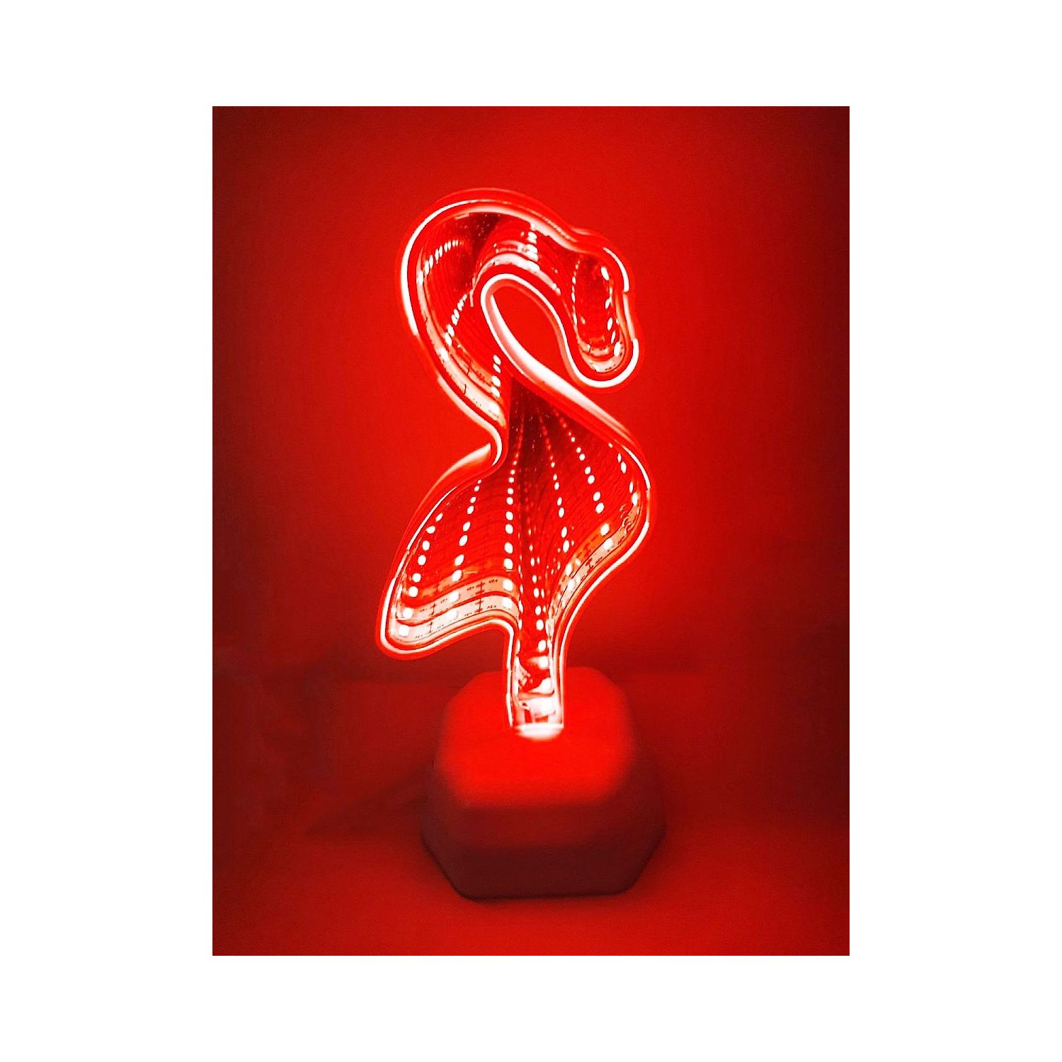 Светильник-зеркало Uniglodis Фламинго красный свет - фото 3