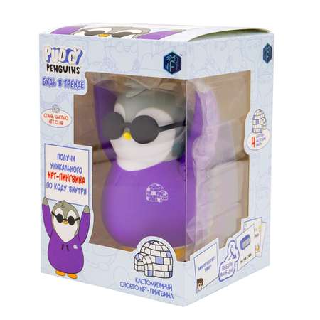 Фигурка PMI Pudgy Penguins Пингвин Фиолетовый PUP6015-A