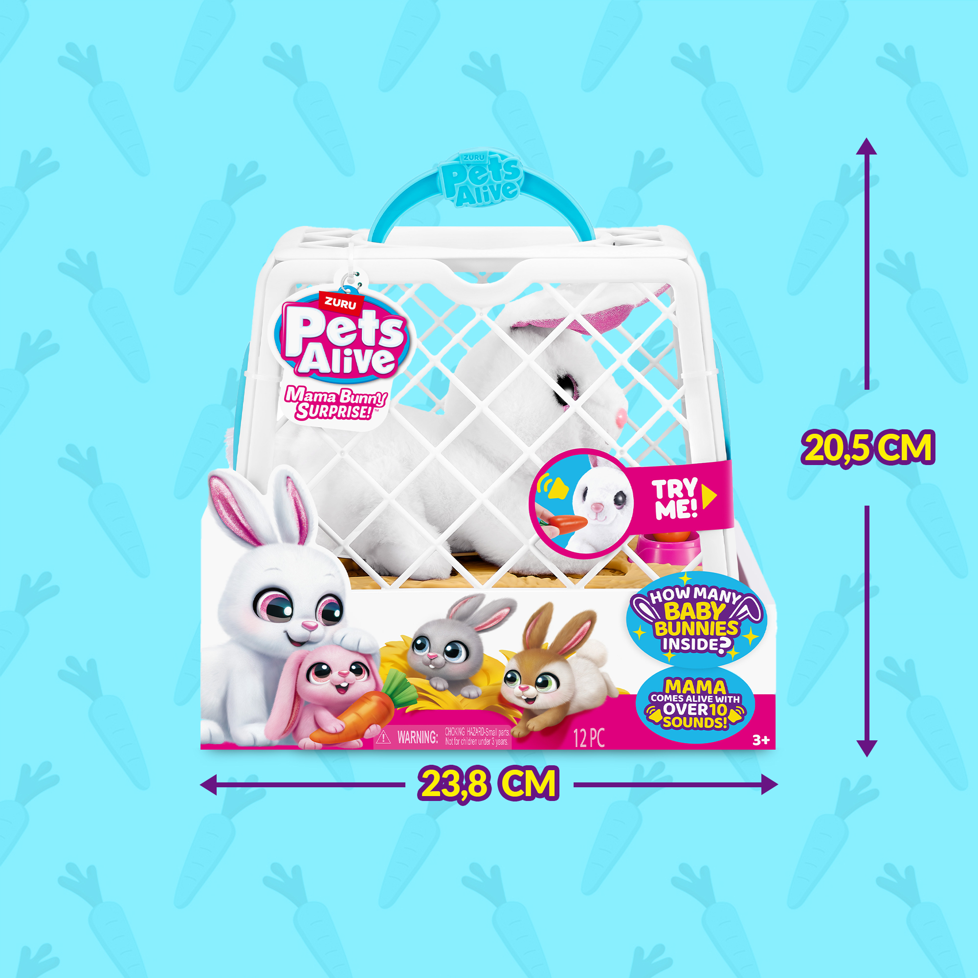 Игровой набор Zuru Pets Alive Mama Bunny and Baby - фото 3