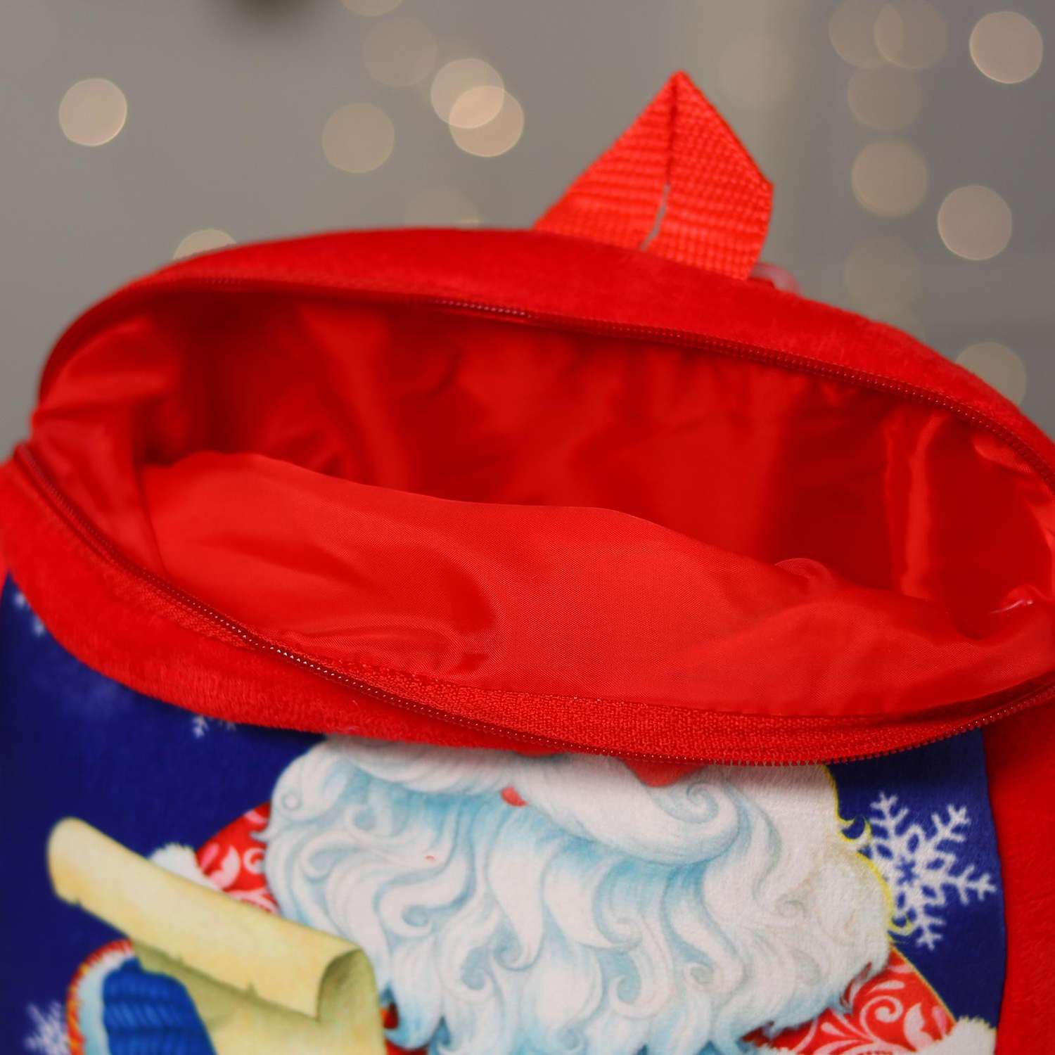 Рюкзак Milo Toys детский «С Новым годом» Дед Мороз 28х25 см - фото 7