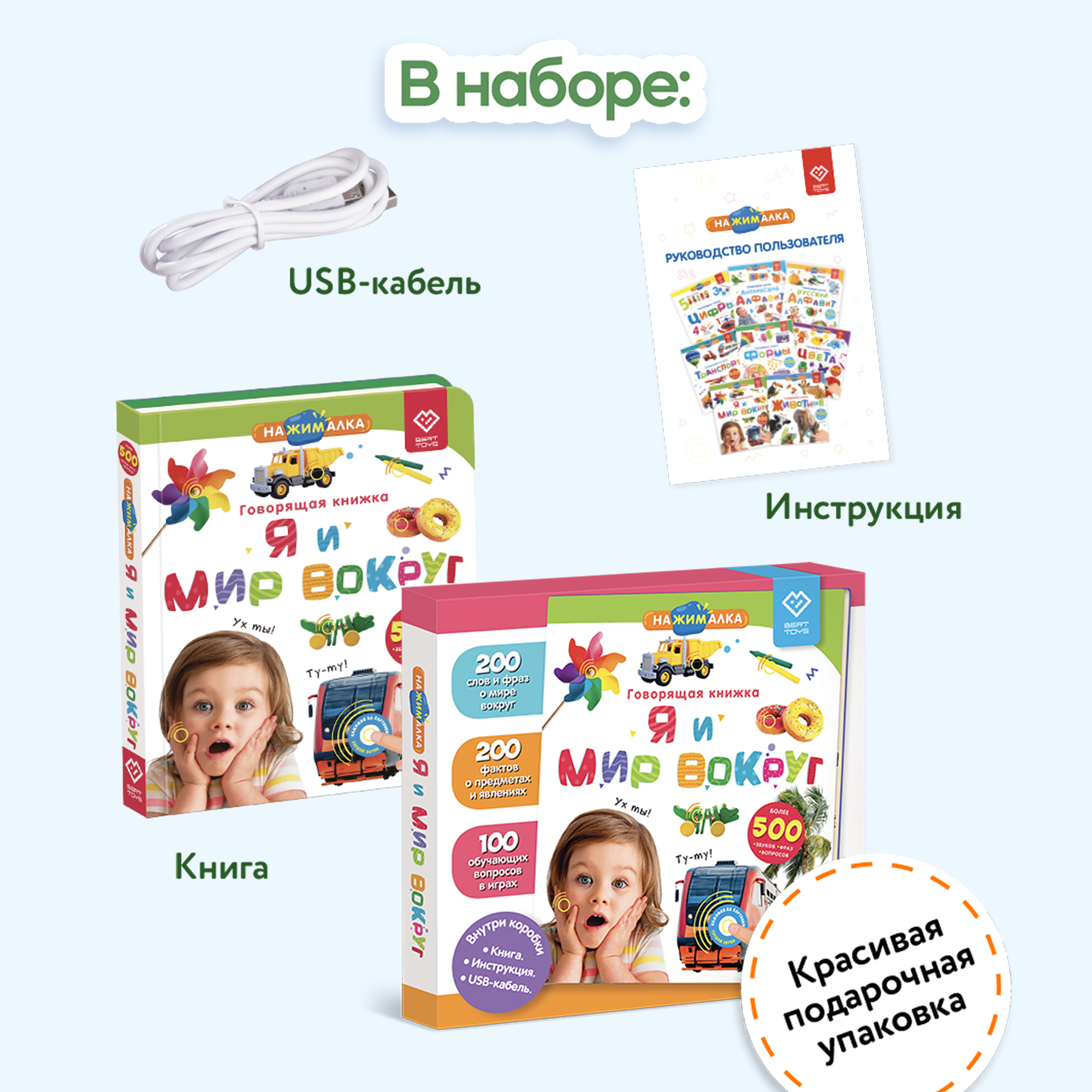 Говорящая книжка Нажималка BertToys Я и Мир Вокруг - фото 12