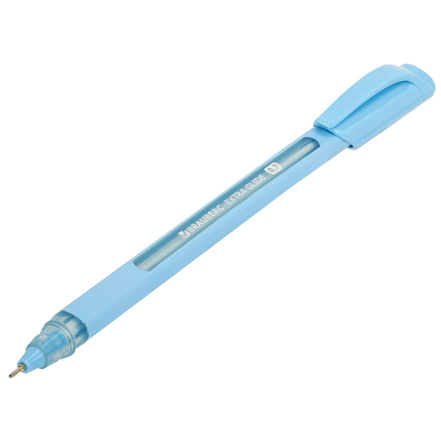 Ручки шариковые Brauberg синие набор 12 штук тонкие для школы - фото 8