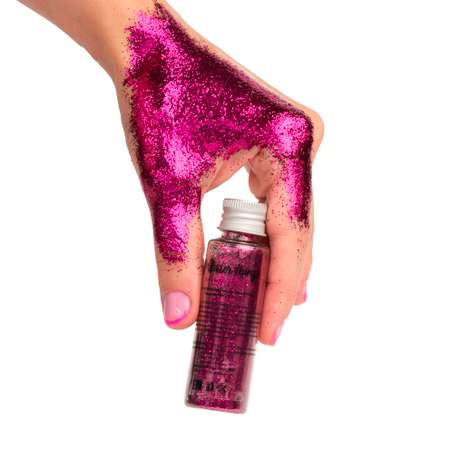 Блестки Glitter Things для макияжа маникюра рисования и декора Розовый Рубин