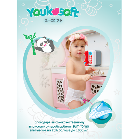 Подгузники-трусики Youkosoft Универсальные Premium M (6-11кг) 48 шт