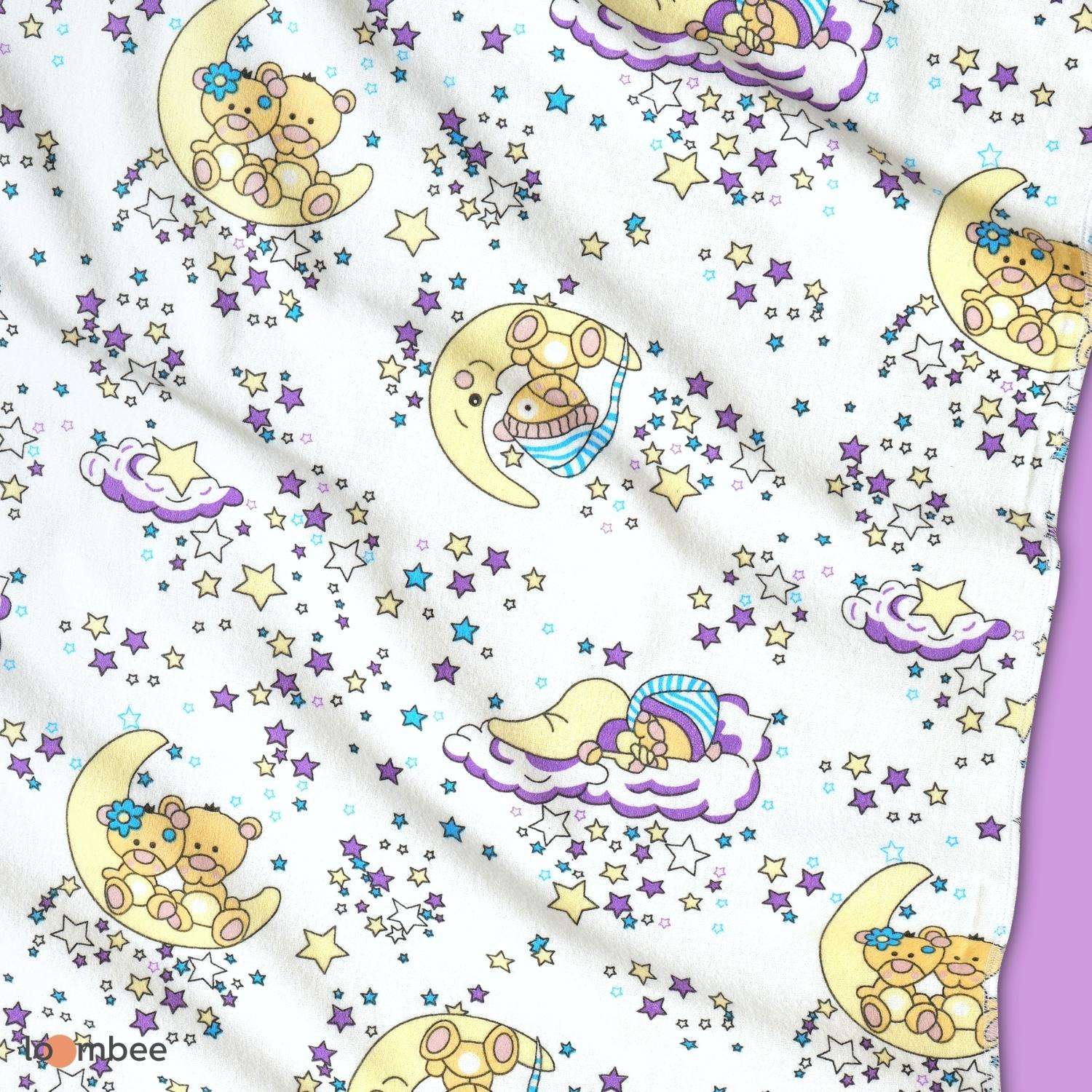 Набор пеленок loombee фланелевые детские хлопковые Мишки и звезды 2 шт - фото 2