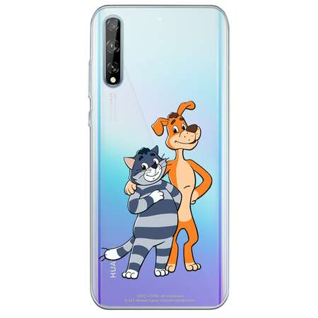 Силиконовый чехол Mcover для смартфона Huawei Y8p Honor 30i Союзмультфильм Шарик и Матроскин