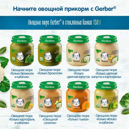 Пюре Gerber рагу кролик-брокколи 190г с 8месяцев