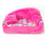 Набор мебели для кукол Belon familia Принт хор котят фиолетовый диван с круглой спинкой 2 подушки