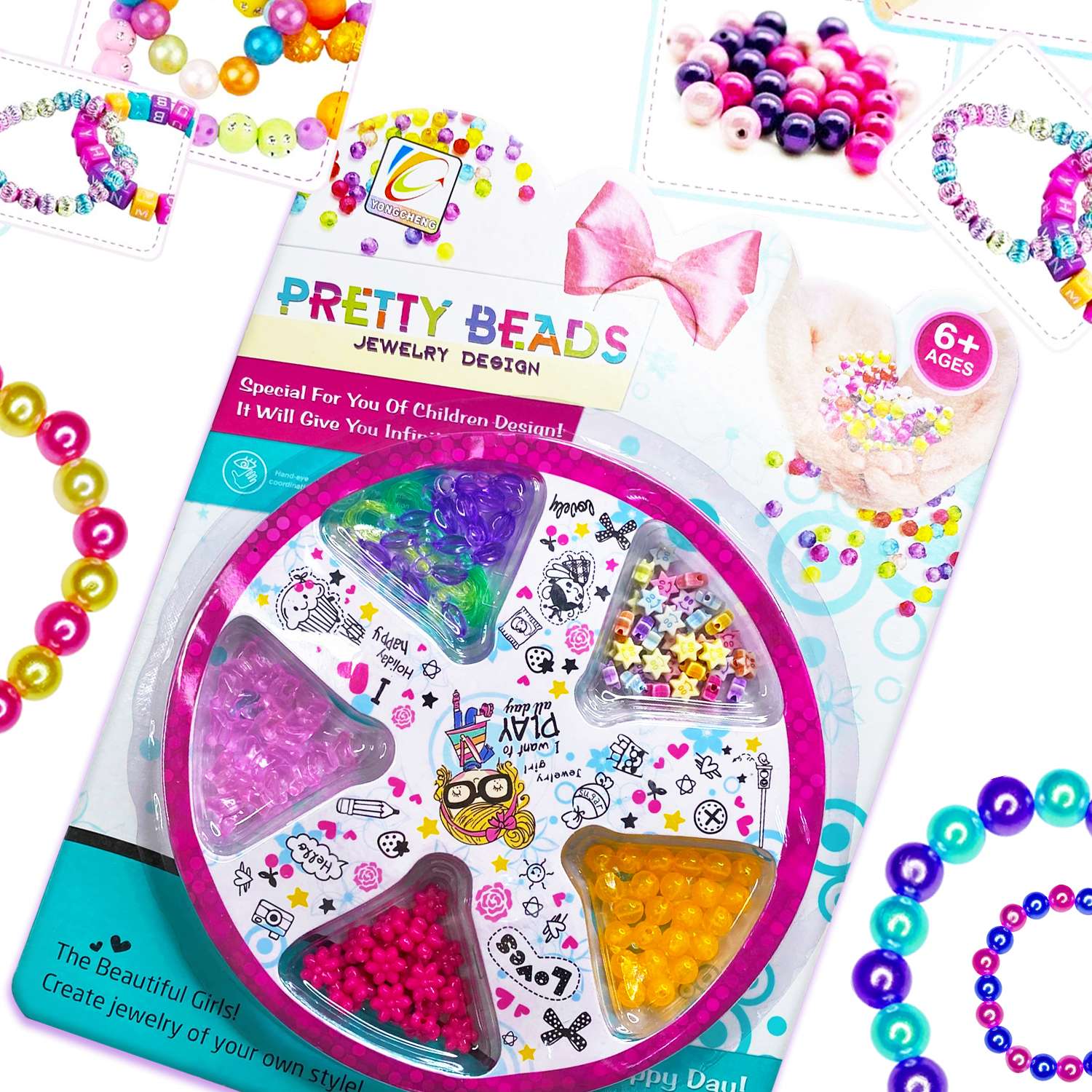 Набор бисера MINI-TOYS красивые бусы 5в1 «Pretty Beads» - фото 2