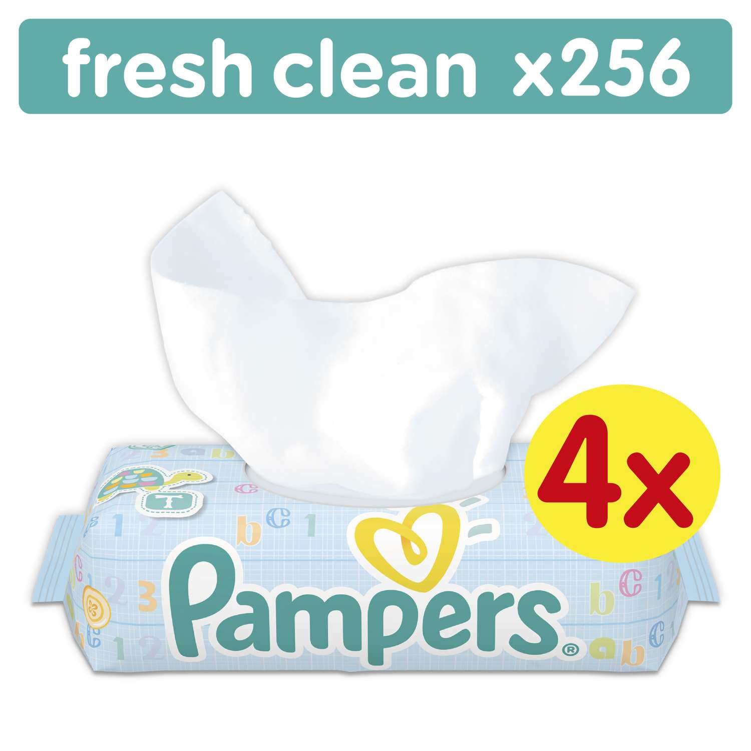 Салфетки Pampers Fresh Clean влажные сменный блок 256 штук - фото 1