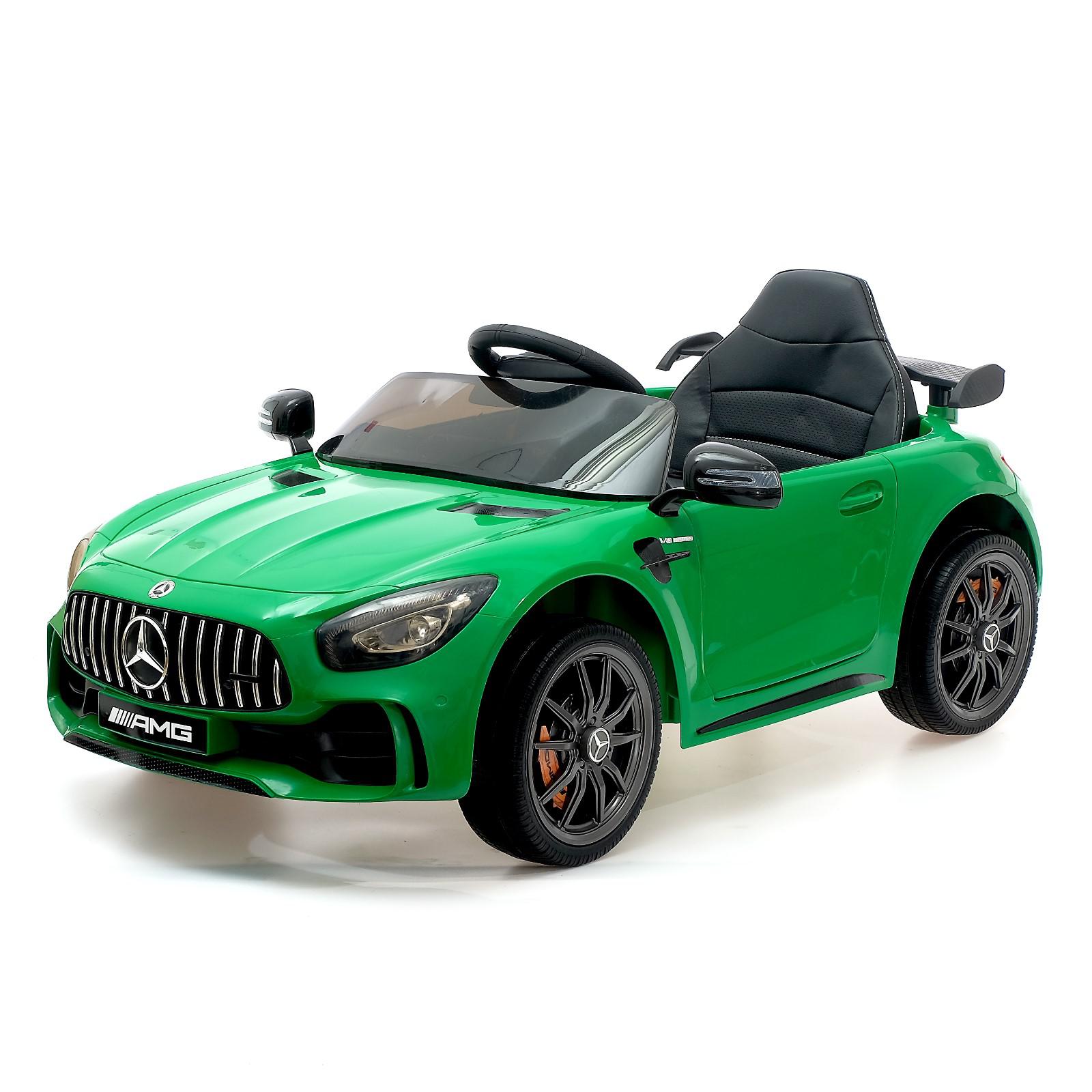 Электромобиль Sima-Land MERCEDES-BENZ GT-R AMG EVA колёса кожаное сидение цвет зеленый - фото 1