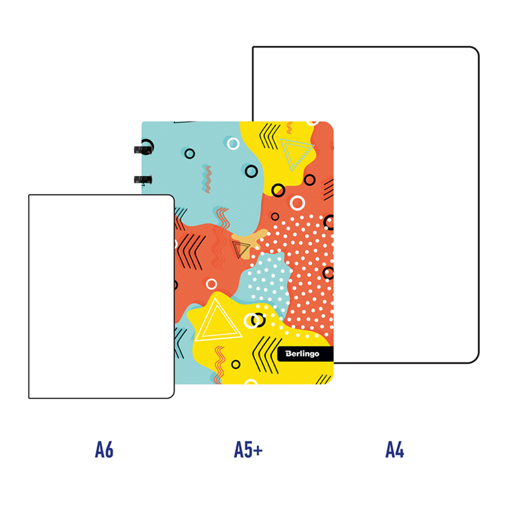 Бизнес-тетрадь Berlingo Memphis А5+ 80 листов клетка на кольцах 80г/м2 пластиковая обложка 700мкм линейка-закладка - фото 6