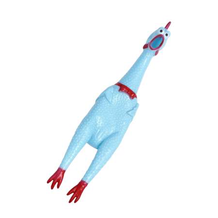 Игрушка для собак Пижон Задумчивая курица XL пищащая 41см голубая 7472719