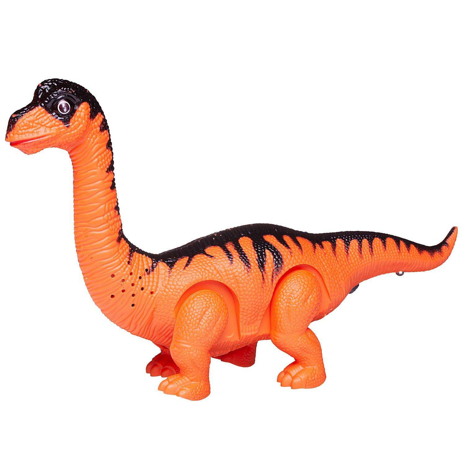 Динозавр Брахиозавр Junfa оранжевый электромеханический свет звук - фото 4