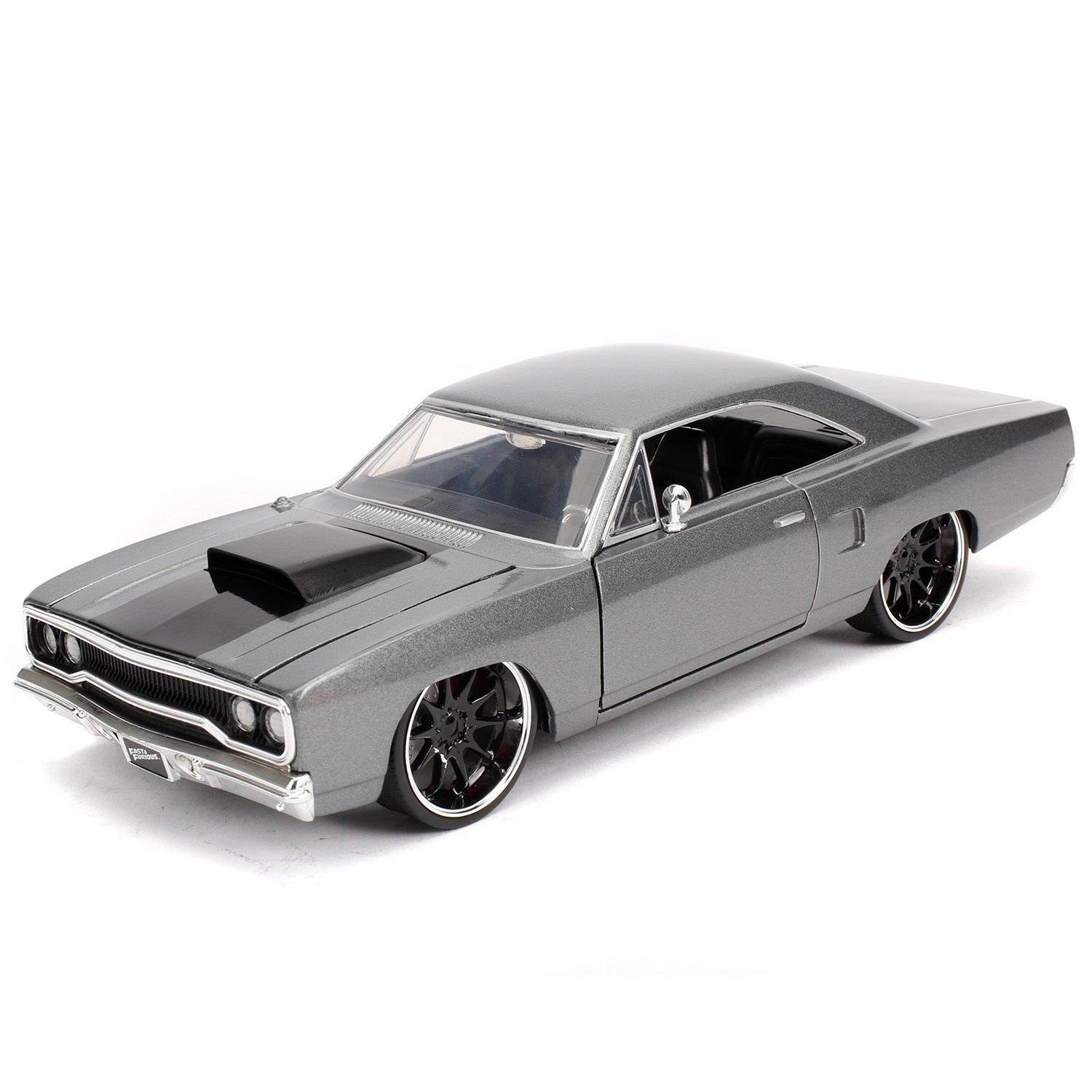 Машина Jada Fast and Furious 1:24 Plymouth Road Runner 1970 Серая 30745  купить по цене 999 ₽ в интернет-магазине Детский мир