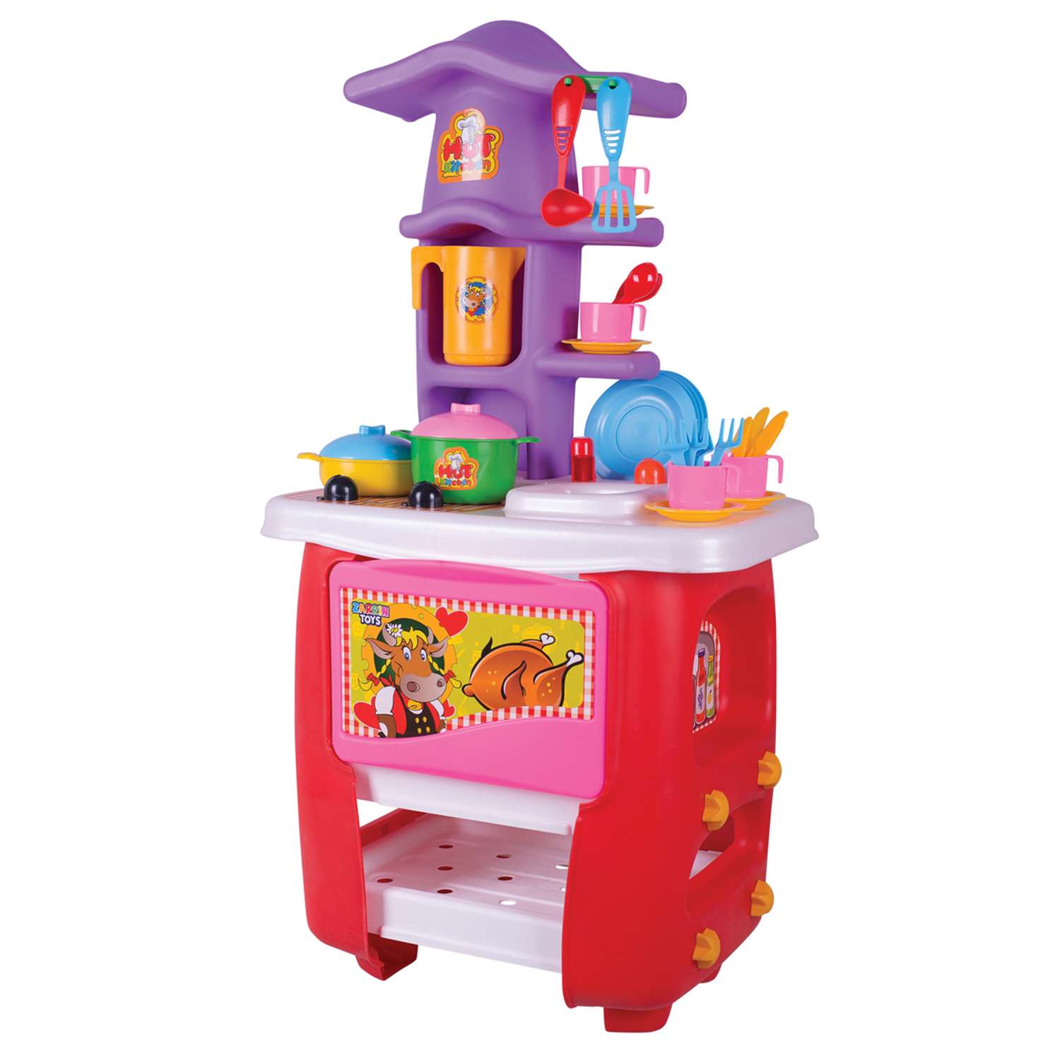 Кухня детская Zarrin Toys Hut Kitchen с набором 32 предмета - фото 1