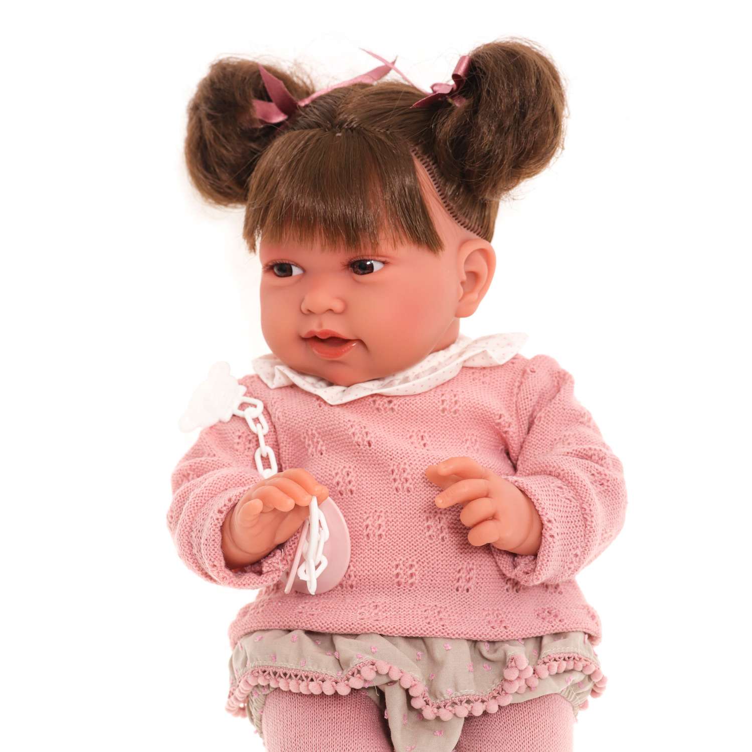 Кукла Antonio Juan Реборн Ника в розовом 40 см мягконабивная 33114 - фото 9