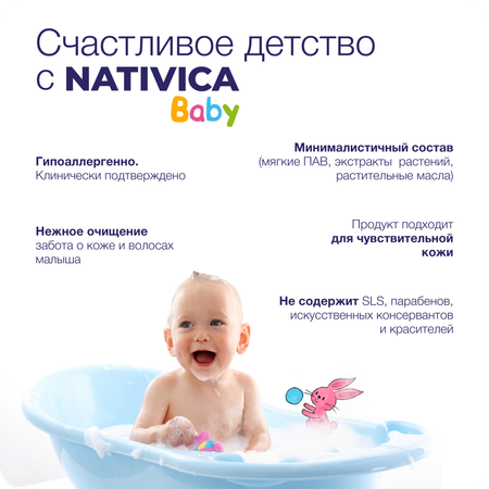 Детский шампунь для мальчиков Nativica Baby 3+